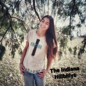 Tee Shirt Tribal printed Faith western top